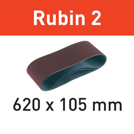 Festool L620X105-P80 RU2/10 Cinta abrasiva Ruby 2 (499151) para BS 105