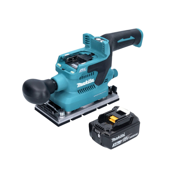 Lijadora orbital sin cable Makita DBO 380 F1 18 V 93 x 185 mm sin escobillas + 1x batería recargable 3,0 Ah - sin cargador