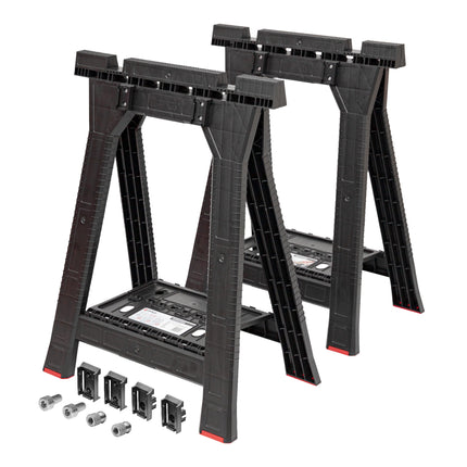 Set di cavalletti per officina Qbrick System + Custom Connect 2 pezzi 580 x 770 mm 350 kg