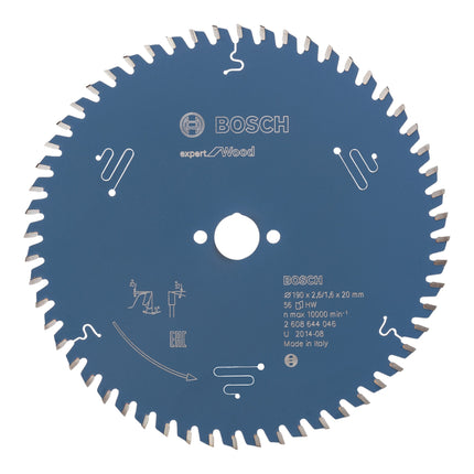 Piła tarczowa Bosch Expert for Wood 190 x 20 x 2,6 mm 56 zębów do drewna ( 2608644046 )