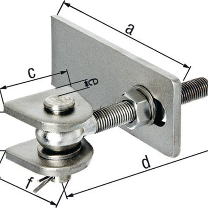 Zawias GAH 130x30x80x150x34x65mm ( 3000200653 )