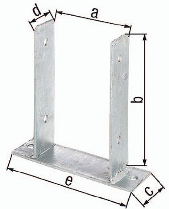 GAH Soporte de poste en U ETA-10/0210 91x200x60x50x200mm ( 3000200695 )