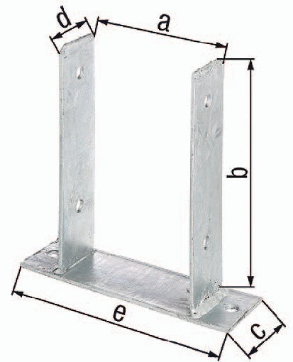 GAH Supporto per montante a U ETA-10/0210 91x200x60x50x200mm ( 3000200695 )