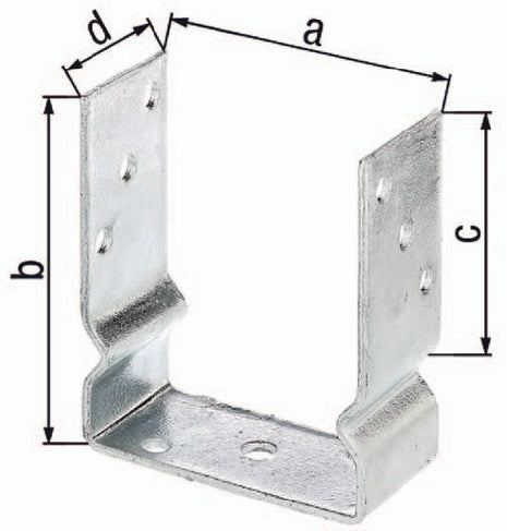 GAH Supporto per montante a U ETA-10/0210 71x150x100x60mm ( 3000200722 )
