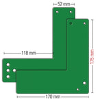Placa de montaje GFS 901 - / 991 470 Montaje en puertas de cristal ( 3000250546 )