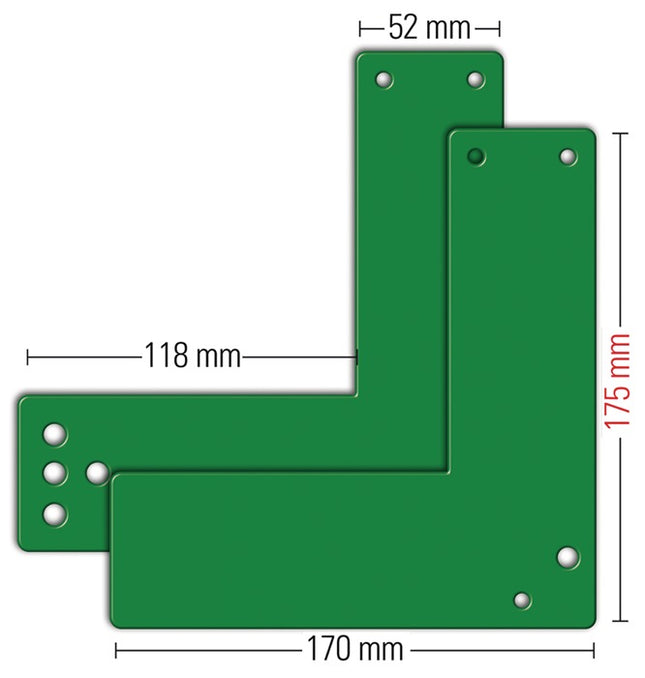 Placa de montaje GFS 901 - / 991 470 Montaje en puertas de cristal ( 3000250546 )