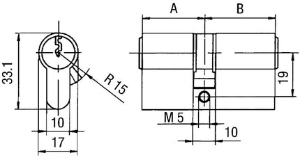 Perfil BKS cilindro doble PZ 8812 40/70 mm ( 3000251232 )