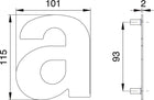 Numer domu EDI litera a stal nierdzewna matowa ( 3000261324 )