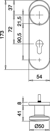 Zestaw przeciwpożarowy EDI Targa/K FS K7/103 Aluminium F1 D/K ( 3000261393 )