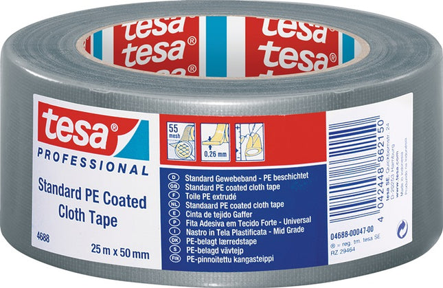 Nastro in tessuto TESA tesaband(R) Standard 4688 argento opaco ( 3000265410 )