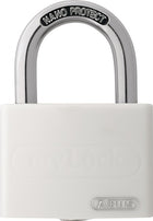 ABUS Zylindervorhangschloss T65AL/40 weiß gl. Schlosskörperbreite 43 mm ( 3000280262 )