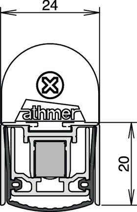 ATHMER Türdichtung Stadi L-24/20 WS 1-seitig Länge 1200 mm ( 3327023021 )