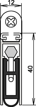 Guarnizione per porta ATHMER Kältefeind Allround(R) 1-1075 1 lato lunghezza 1083 mm ( 3327023194 )