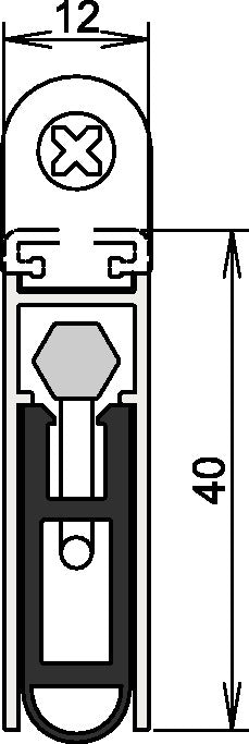 Guarnizione per porta ATHMER Kältefeind Allround(R) 1-1075 1 lato lunghezza 1083 mm ( 3327023194 )