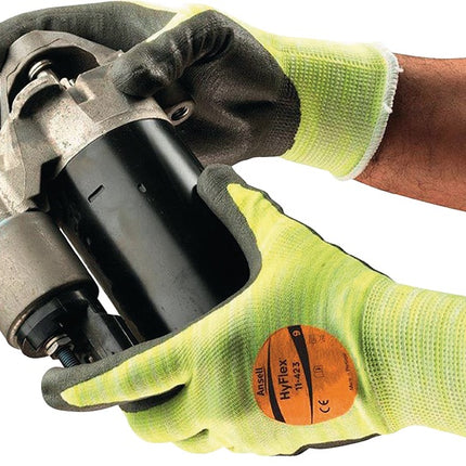 Guantes ANSELL HyFlex® 11-423 talla 9 gris/amarillo claro (4000371479)