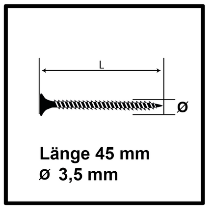 Technofast GF3545TD 12000 x Gipskartonschrauben Trockenbauschrauben 3,5 x 45 PH2 Feingewinde - Toolbrothers