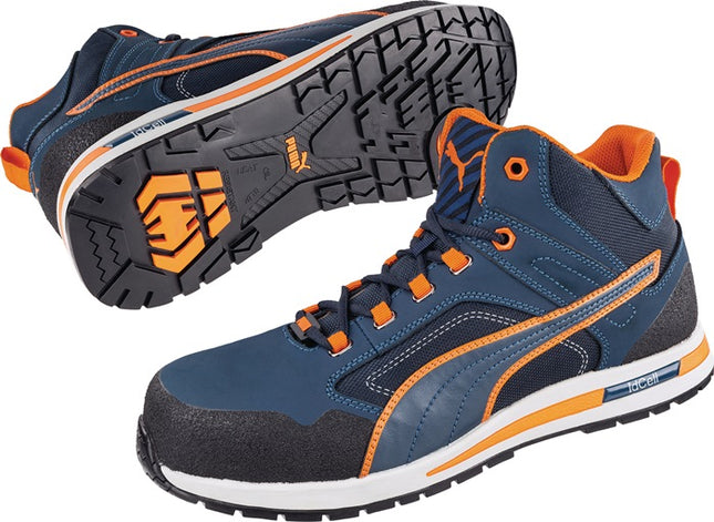 Bottes de sécurité PUMA Crosstwist MID taille 46 bleu/orange ( 4000374571 )
