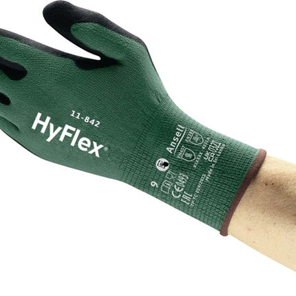 ANSELL gants HyFlex 11-842 taille 8 noir/vert (4000391308)