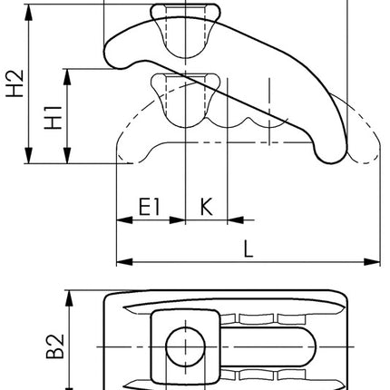 Pazur zaciskowy AMF nr 6313K rozmiar 13 do rowka T 12 + 14 mm ( 4000603000 )