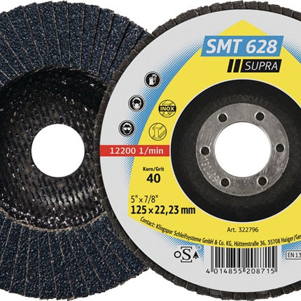 KLINGSPOR Fächerscheibe SMT 628 Supra Ø 115 mm Körnung 60 flach ( 4000842268 )
