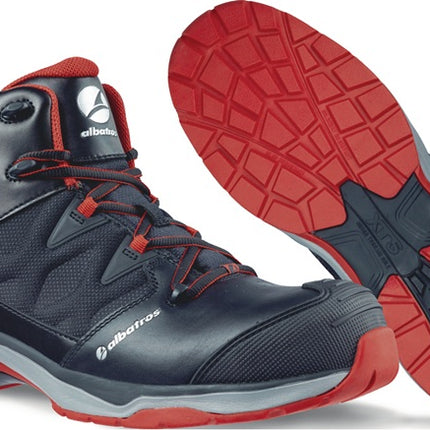 Buty ochronne ALBATROS ULTRATRAIL BLACK MID rozmiar 43 czarny/czerwony ( 4300700563 )