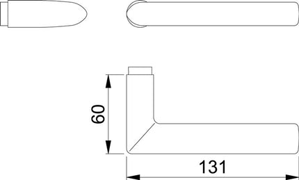 HOPPE Pieza del orificio del tirador de la puerta Stockholm E1140Z acero inoxidable mate (8000350626)