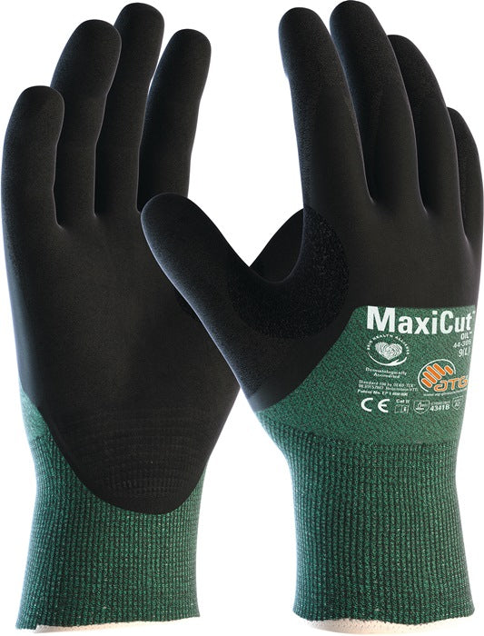 Guanti ATG antitaglio MaxiCut(R)Oil(TM) 44-305 taglia 8 verde/nero ( 8000460815 )