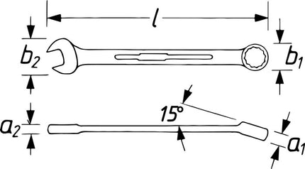 HAZET Combination spanner 600 LG SW 27 mm Length 480 mm ( 8000465050 )
