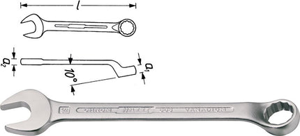 HAZET Klucz płasko-oczkowy 603 SW 8 mm Długość 120 mm ( 8000465099 )