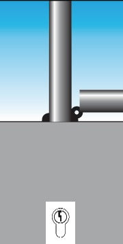 Poste de cierre URBANUS acero plata ( 9000490124 )