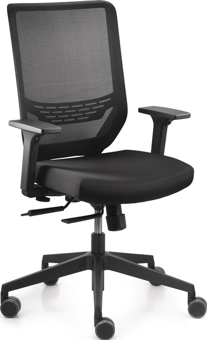 TREND OFFICE Silla de oficina giratoria con reposabrazos de malla, regulable en anchura y altura (9103483045)