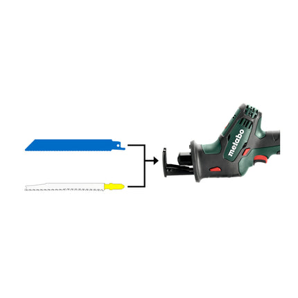 Metabo SSE 18 LTX Sierra de sable compacta sin cable 18 V 13 mm ( 602266890 ) Solo - sin batería, sin cargador