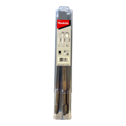 Makita D-30134 Zestaw dłut 3 szt. SDS plus dłuto trzpieniowe / dłuto do pracy na zimno / dłuto do usuwania kamienia o długości 250 mm