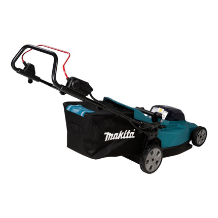 Kosiarka akumulatorowa Makita DLM 480 PT2 36 V ( 2x 18 V ) 48 cm 62 l + 2x akumulator 5,0 Ah + ładowarka
