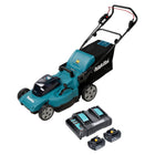Makita DLM 480 CM2 Tondeuse à gazon sans fil 36 V ( 2x 18 V ) 48 cm 62 l + 2x batterie 4,0 Ah + chargeur