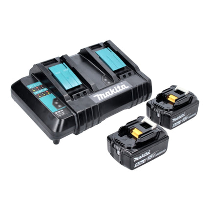 Makita DLM 480 CG2 Tondeuse à gazon sans fil 36 V ( 2x 18 V ) 48 cm 62 l + 2x batterie 6,0 Ah + chargeur