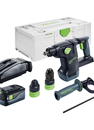 Martello combinato a batteria Festool KHC 18 EB-Basic 18 V 2,6 J SDS-Plus Brushless + 1x batteria ricaricabile 5,0 Ah + caricatore + systainer
