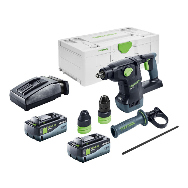 Martello a batteria Festool KHC 18 EB Basic 18 V 2,6 J Plus Brushless + 2x batteria 8,0 Ah + caricabatterie + systainer