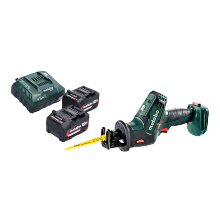 Metabo SSE 18 LTX Compact cordless reciprocating saw 18 V 13 mm + 2x rechargeable battery 4.0 Ah + charger