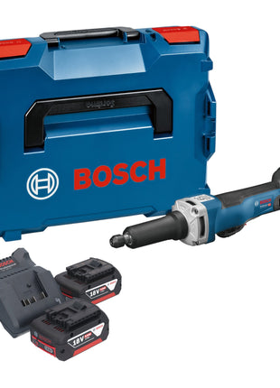 Bosch GGS 18V-23 PLC Smerigliatrice diritta professionale a batteria 18 V brushless + 2x batteria ricaricabile 5,0 Ah + caricabatterie + L-Boxx