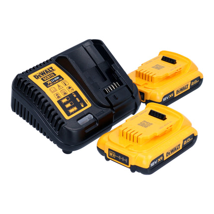 Amoladora angular a batería DeWalt DCG 416 VS D2 18 V 125 mm sin escobillas + 2x baterías 2,0 Ah + cargador