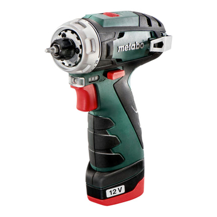 Metabo Powermaxx BS Basic Set cordless drill driver 12 V 34 Nm ( 600080710 ) + 2x rechargeable battery 2.0 Ah + charger + 41-piece accessory set + case