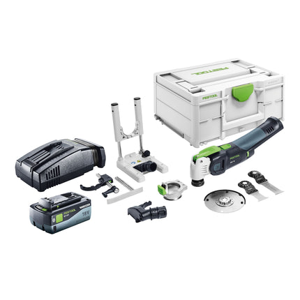 Festool VECTURO OSC 18 Basic Set herramienta oscilante sin cable 18 V Starlock Max Brushless + 1x batería 8,0 Ah + cargador rápido + systainer