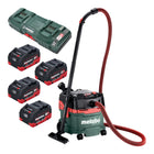 Metabo AS 36 18 L 20 PC cordless wet/dry vacuum cleaner 36 V ( 2x 18 V ) 20 L + 4x LiHD battery 5.5 Ah + double charger