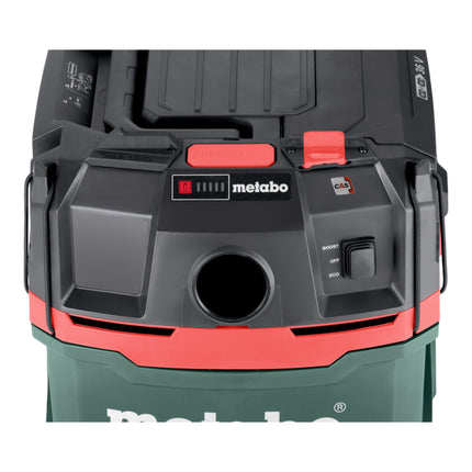 Metabo AS 36 18 L 20 PC bezprzewodowy odkurzacz do pracy na mokro/sucho 36 V ( 2x 18 V ) 20 L + 4x akumulator LiHD 8,0 Ah + podwójna ładowarka