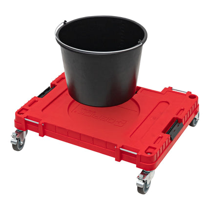 Platforma transportowa Qbrick System ONE 2.0 Workshop RED Ultra HD 625 x 503 x 160 mm 120 kg z metalowymi kołami skrętnymi i hamulcem