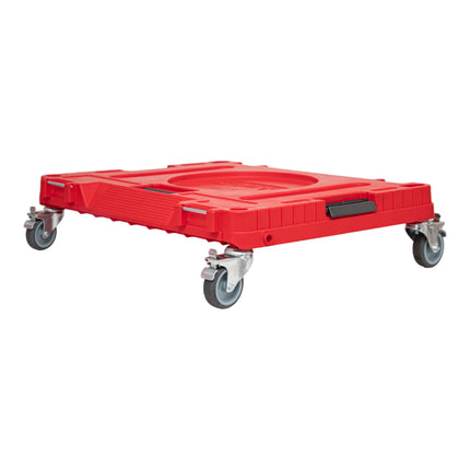 Platforma transportowa Qbrick System ONE 2.0 Workshop RED Ultra HD 625 x 503 x 160 mm 120 kg z metalowymi kołami skrętnymi i hamulcem