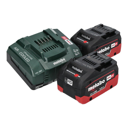 Martello combinato a batteria Metabo KH 18 LTX 24 18 V 2,1 J SDS Plus + 2x batteria LiHD 5,5 Ah + caricatore