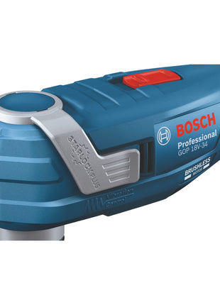 Bosch GOP 18V-34 Professional Akku Multi Cutter 18 V Starlock Plus + 1x ProCore Akku 4,0 Ah + Ladegerät + 17 tlg. Zubehör + L-Boxx