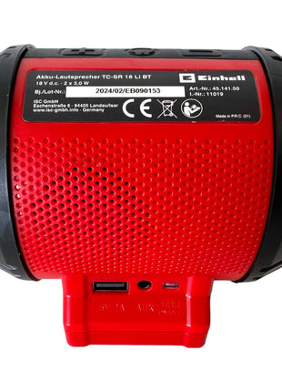 Einhell TC-SR 18 Li BT - Solo cordless loudspeaker ( 4514150 ) 18 V Bluetooth AUX Solo - without battery, without charger